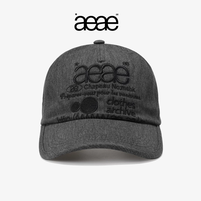 aeae复古做旧字母刺绣棒球帽